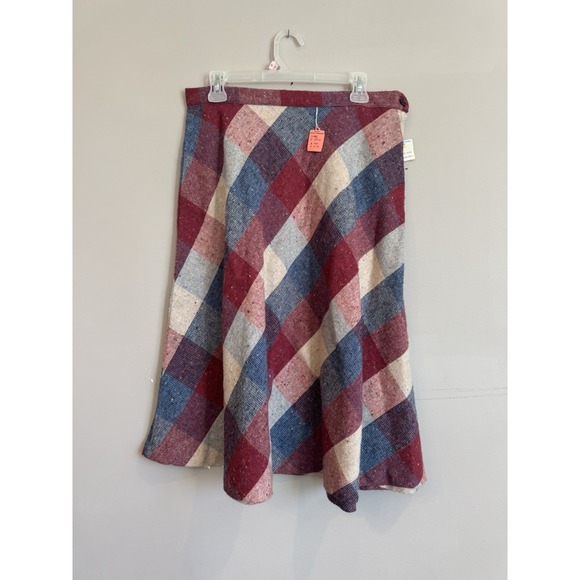 NEW Vintage 60's Century Boston Skirt Women MED Argyle A-Line Wool ILGWU Union - Picture 1 of 3